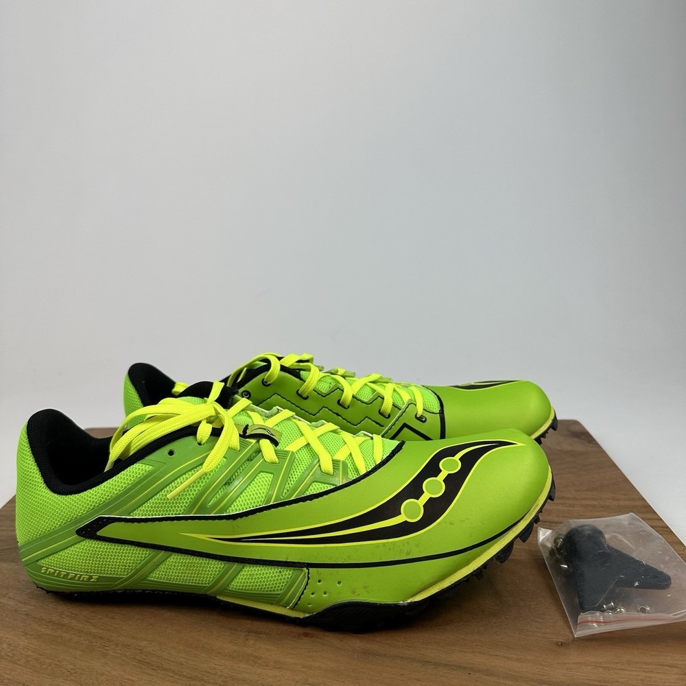 New Mens Saucony Spitfire 4 Racing Track & Field Spiked Running Shoes Sz 12